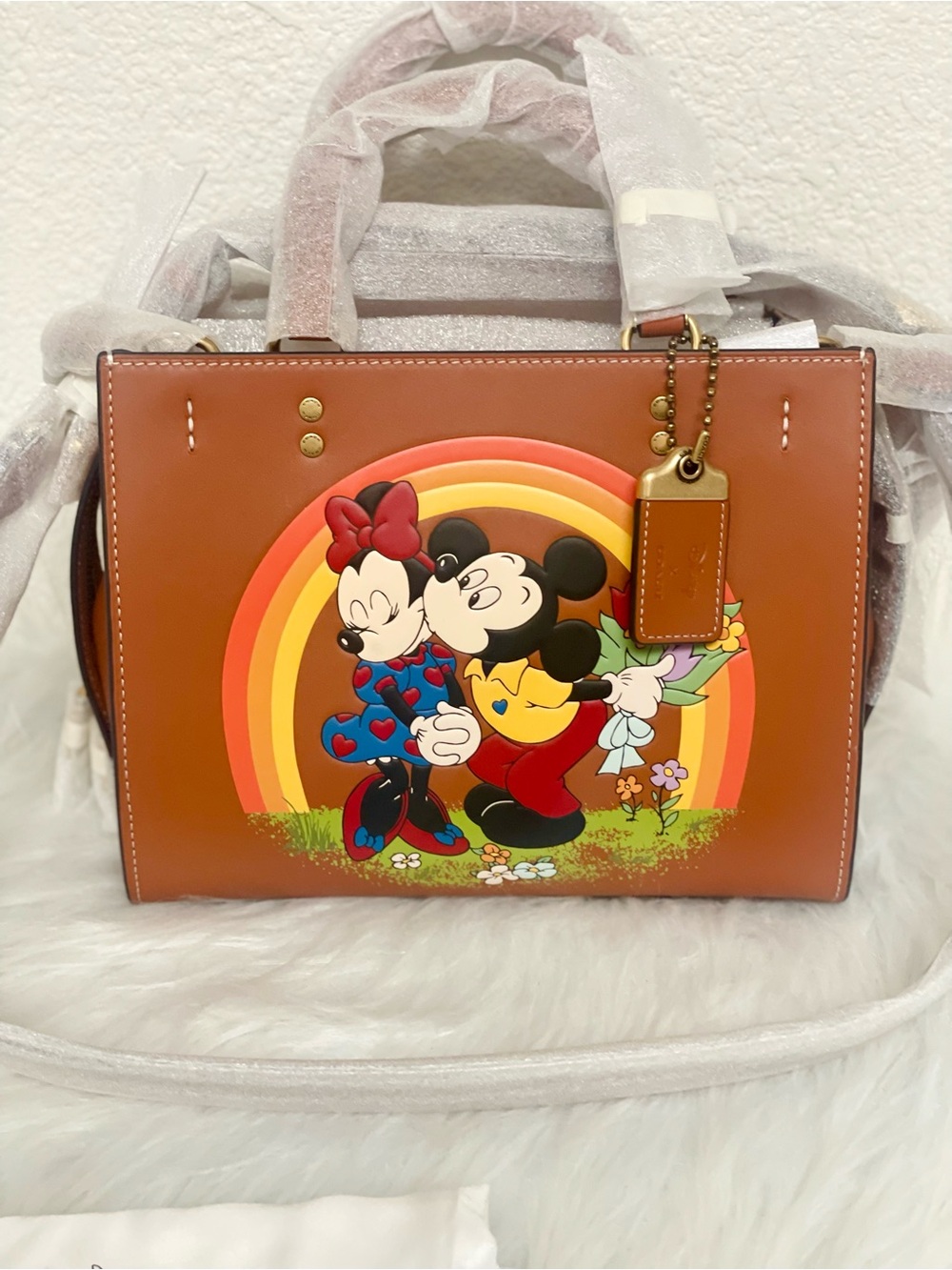 NWT Coach Disney X Coach Rogue Bag 25With Mickey Mouse And Minnie Mouse - Picture 2 of 15